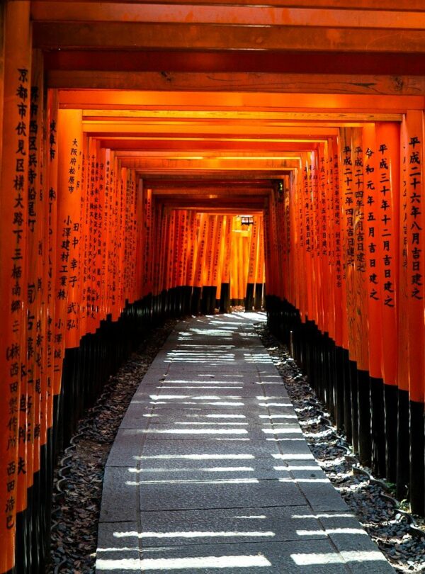 empty tunnel between red walls