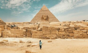 person walking near The Great Sphinx