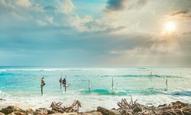 stone near body of water