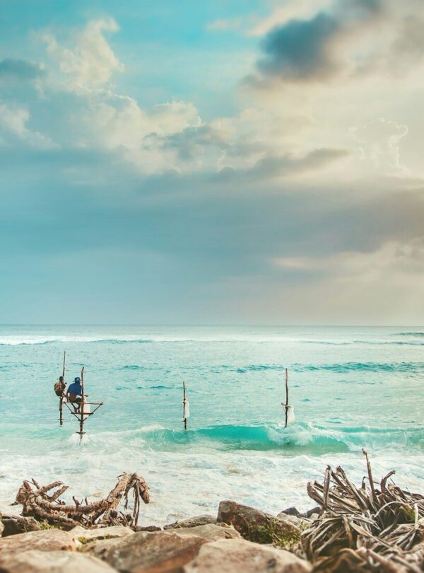 stone near body of water