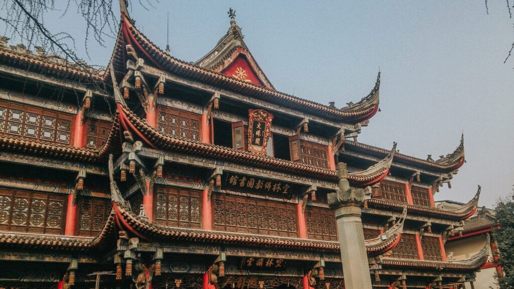 brown and red temple