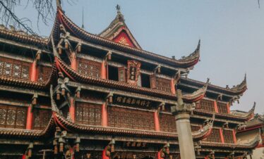 brown and red temple