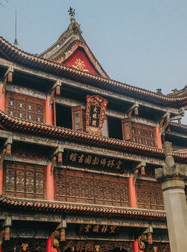 brown and red temple