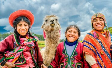 a group of people standing next to each other