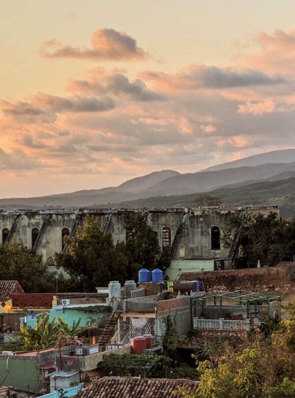 aerial view of city near mountain during daytime