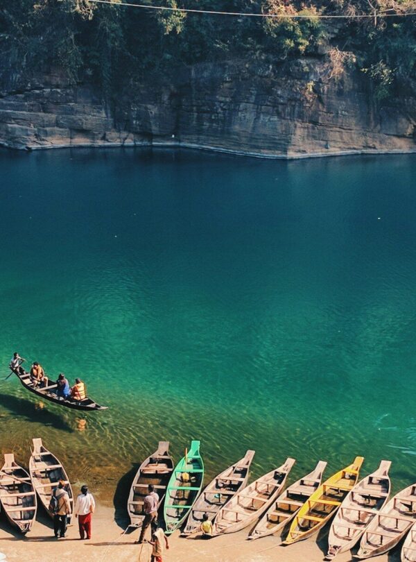 landscape photo of boats near body of water