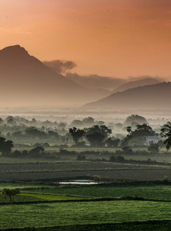 green grass field near mountain during daytime
