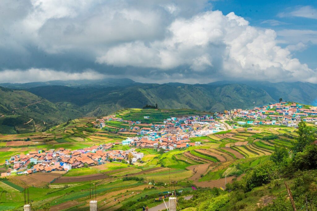 aerial view of city under cloudy sky during daytime