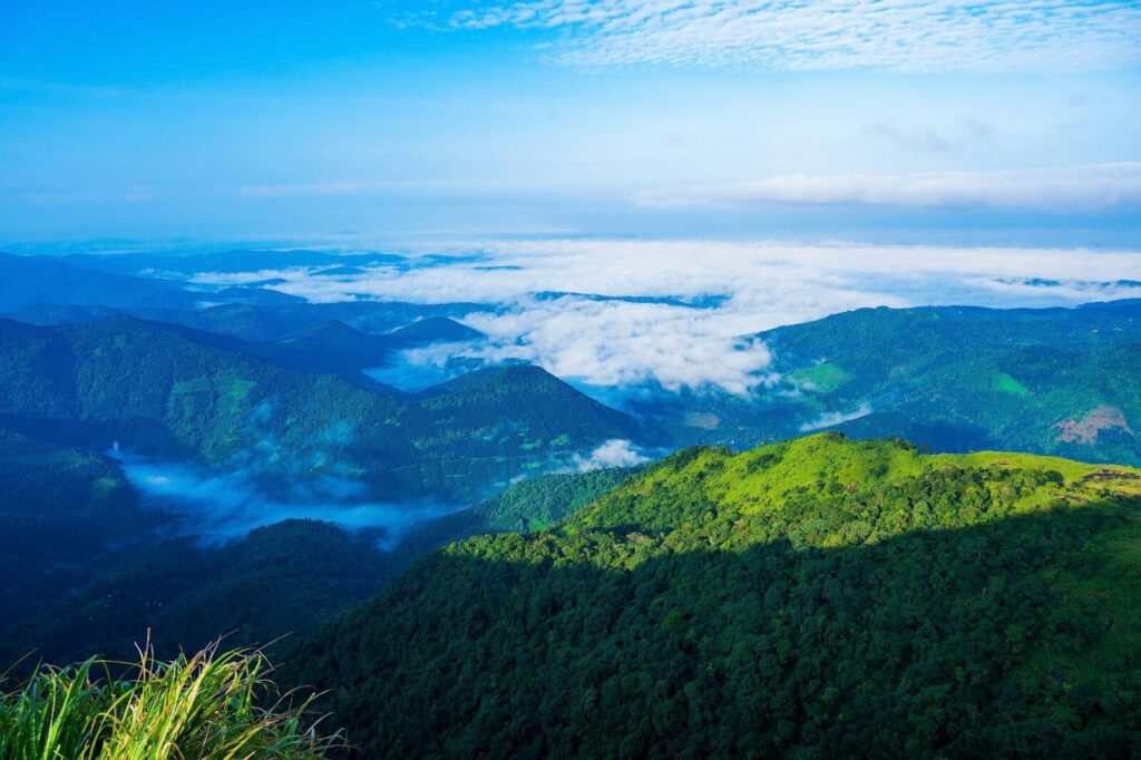 a view of a mountain range