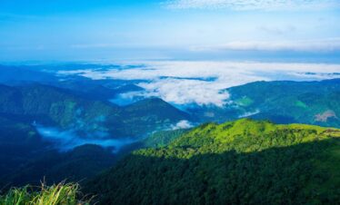 a view of a mountain range