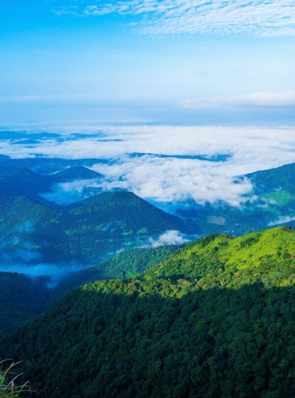 a view of a mountain range